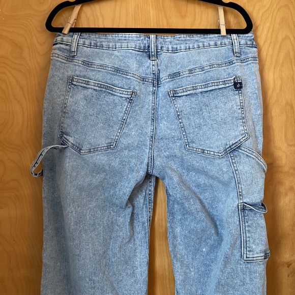 M Jeans Light Wash Straight Leg Jeans With Extra Pockets Size 12 - Picture 5 of 7
